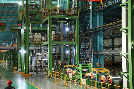 โรงงานชุบสังกะสีอย่างต่อเนื่อง 1.0mm 1.5mm 400-500mm 120000TPY Steel Metal